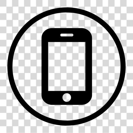 Download File Phone Icon Black And White PNG file