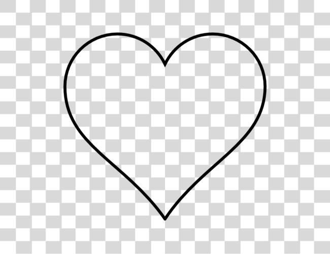 Download Classy Black And White Tumblr Heart Outline Clip Art