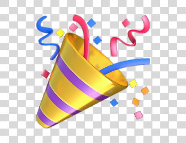 Download Party Popper Emoji Party Popper Emoji Emoticon Party Emoji Clip Art