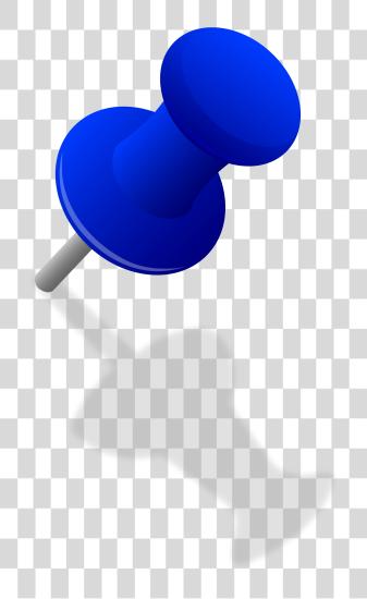 Download Push pin azul Push pin PNG file