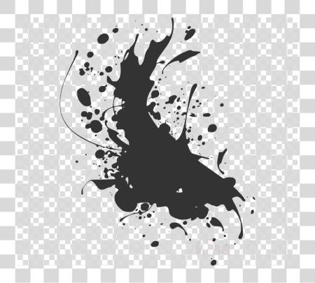 Download Paint Splatter Watercolor Painting Black Splash PNG file