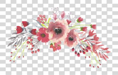 下载 Aquarela Flor Decorao 水彩 Flowers PNG file