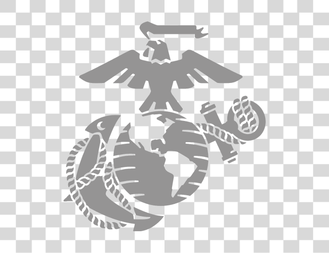 下载 Usmc Ega Stencil Marine Corps 鹰 Globe 和 Anchor Clip 艺术