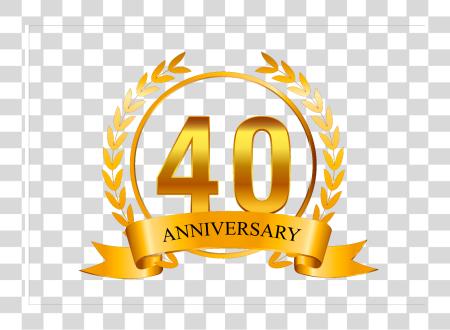 下载 40th Anniversary Logo PNG file