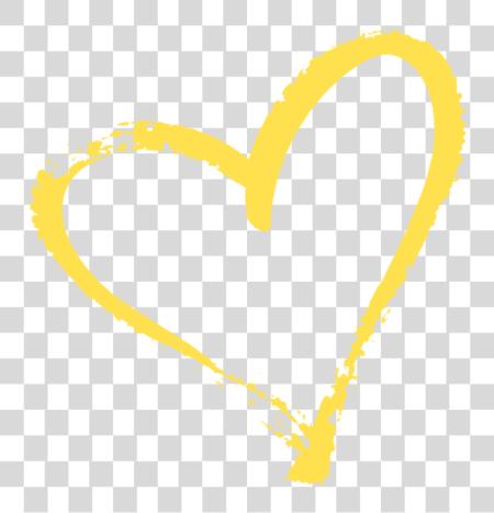 Download Heart Yellow Yellow Love Heart PNG file