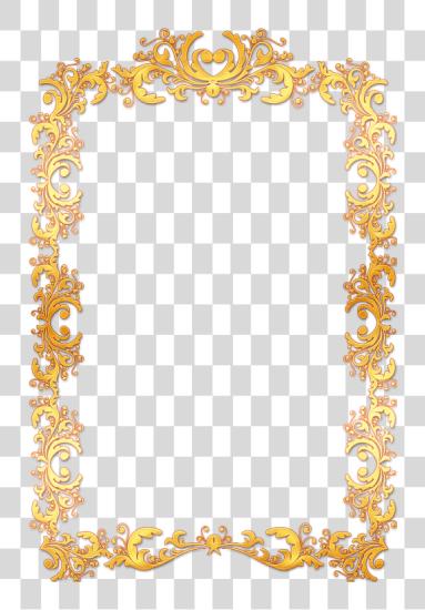 Download Gold Vintage Frame Border PNG file