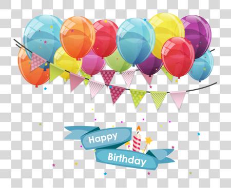 Download Image Baloon Balloon Banner Happy Birthday 19 Balloons PNG file