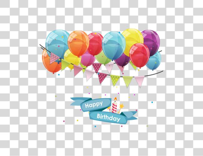 Download Image Baloon globo pancarta feliz cumpleaños 19 globos Clip arte