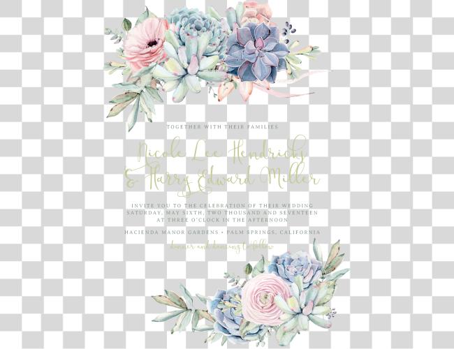 下载 甜 Succulents 婚礼 Invitation Succulent 婚礼 婚礼 Invitation Template Clip 艺术