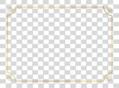 Download Golden Frame Line PNG file