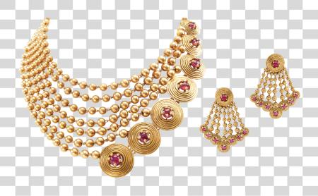 Download Azva Gold Set Jewellers Gold Necklace PNG file