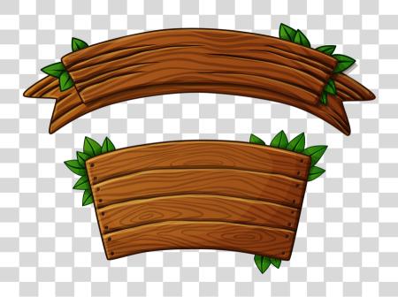 Download Wooden Banners And Papercraft Ribbon Banner Wood PNG file