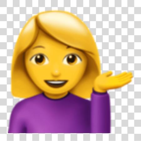 Download Girl Emoji With Hands Up PNG file