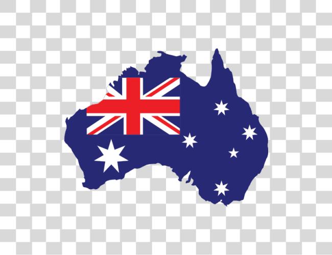 Download Australia Flag Australian Flag Shaped As Australia Clip Art