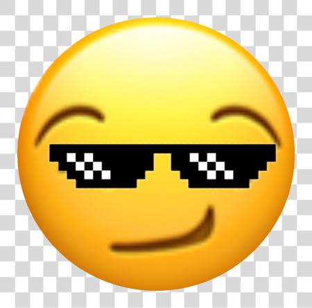 Download Smirk Emoji Thug Life Sunglasses PNG file