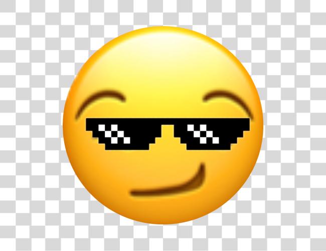 Download Smirk Emoji Thug Life Sunglasses Clip Art