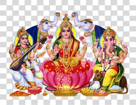 下载 Laxmi Ganesh Saraswati PNG file