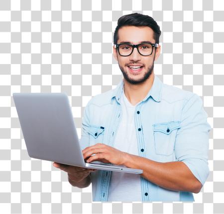 Download Man On Laptop Man With Laptop PNG file