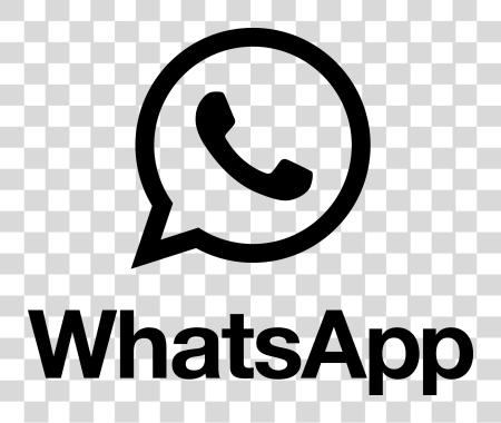 Download Whatsapp logotipo negro y blanco PNG file