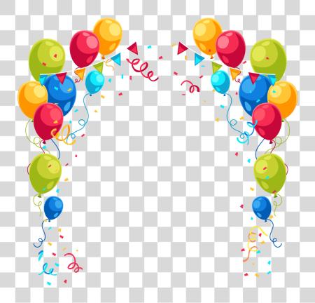 下载 生日 birthdayframe balloonsframe 框架 balloon 生日 Balloon Border PNG file