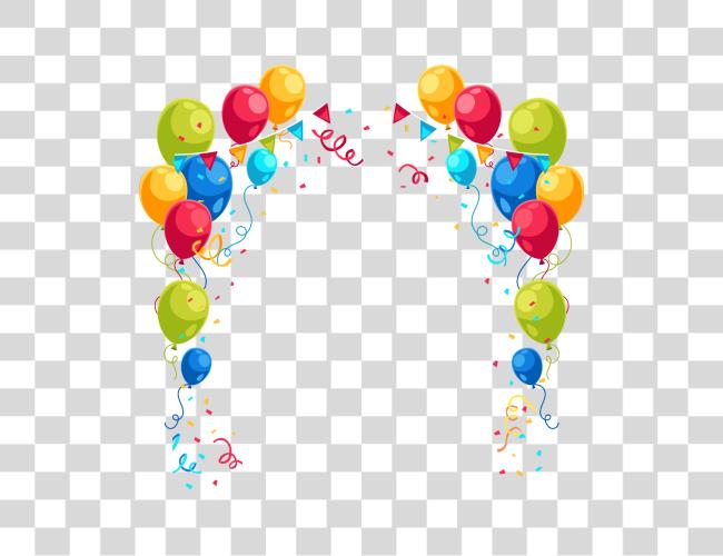 تحميل عيد ميلاد birthdayframe balloonsframe إطار بالون عيد ميلاد بالون حدود مقطوعة فن