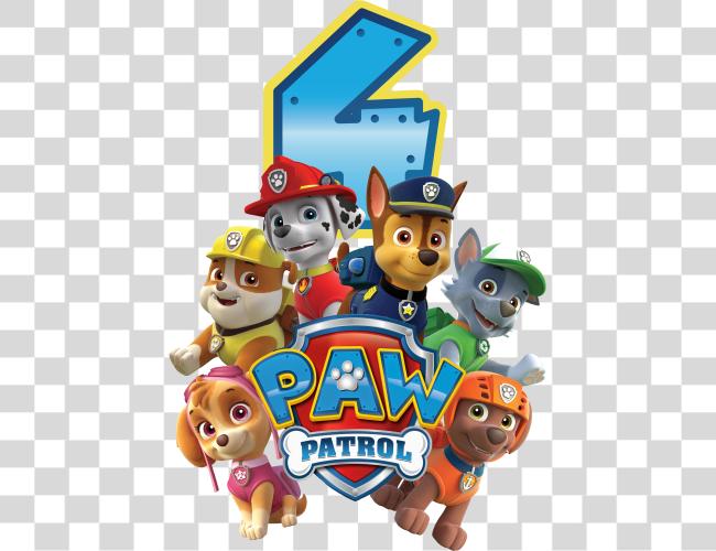 下载 Paw Patrol All 角色 兒童 Paw Patrol 生日 Clip 艺术