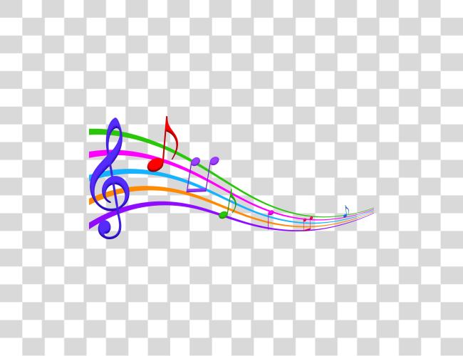 Download Instruments Colorful Musical Notes In Color Clip Art