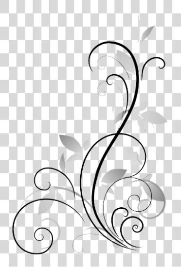 Download Flower Display Abstract Vector Royalty Stock Flower Black And White PNG file