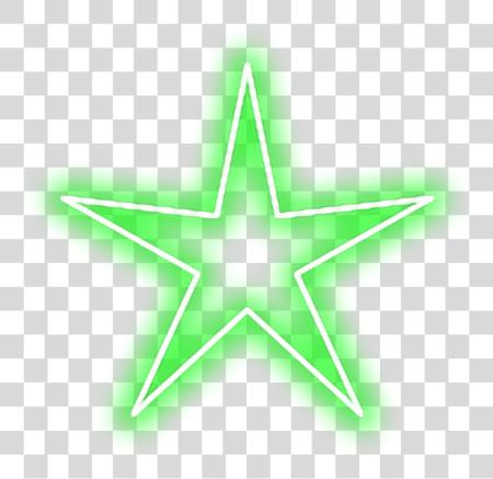 下载 estrela verde neon Estrela Verde PNG file