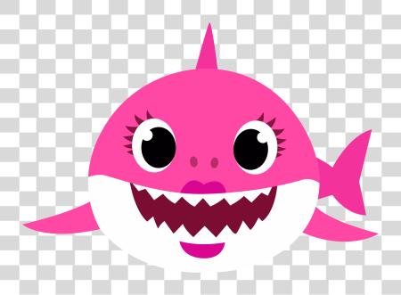 Download Mommy Shark Baby Shark Rosa PNG file