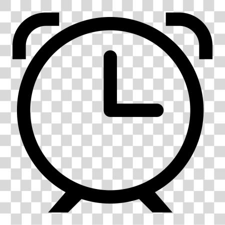 Download Image negro y blanco Library Alarm icono Clock icono pequeño PNG file