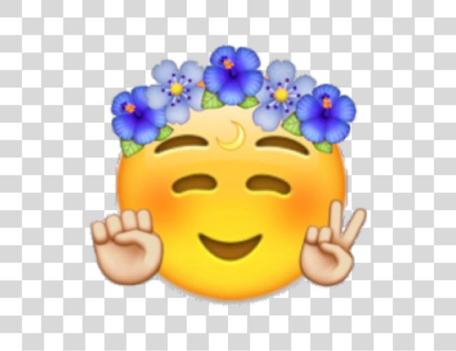 Download emoji emojis cool flowercrown crown Emoji Cute Clip Art