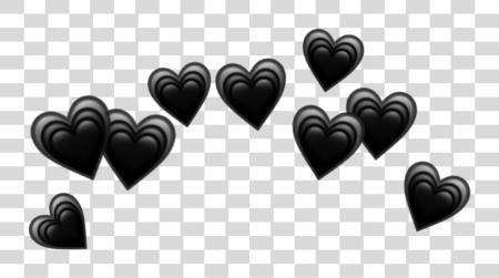 Download Heart Hearts Crown Black Tumblr Emoji Heart Crown Black Hearts Crown PNG file