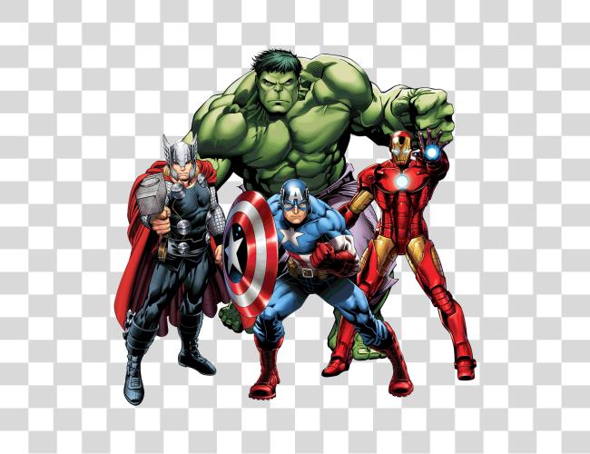 Download Avengers Hulk Captain America Iron Man Thor Clip Art