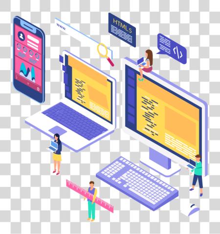 Download Web diseño Development Isometric Web diseño PNG file