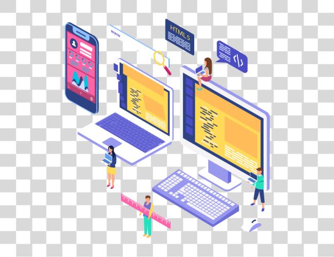 Download Web Design Development Isometric Web Design Clip Art