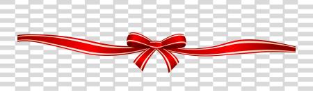 Download Red Ribbon Border Bow PNG file