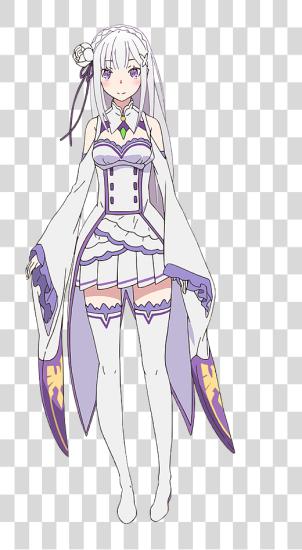 Download Emilia Re Zero Characters PNG file