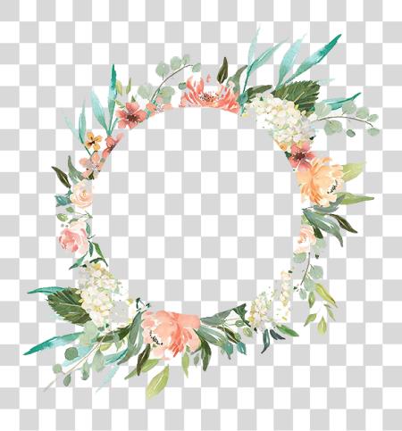 تحميل ألوان مائية Wreath مع زهور Watercolour Wreath بي ان جي ملف