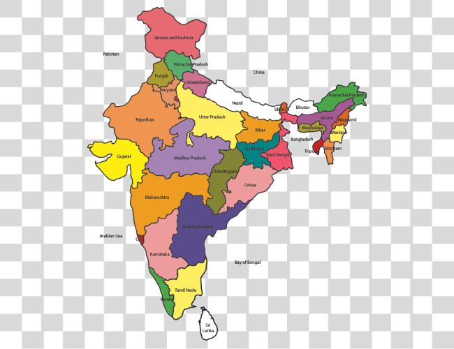 Download India Map Image India Map With Only States Name Clip Art