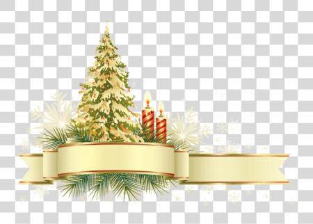 下载 大的 黄金 和 绿色 Christmas Christmas Decor PNG file