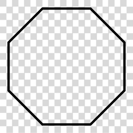 Download Octagon Hexagon Octagon Black And White PNG file