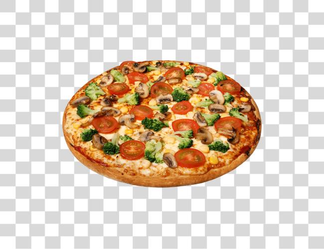 Download grande pizza con tomates pizza Clip arte