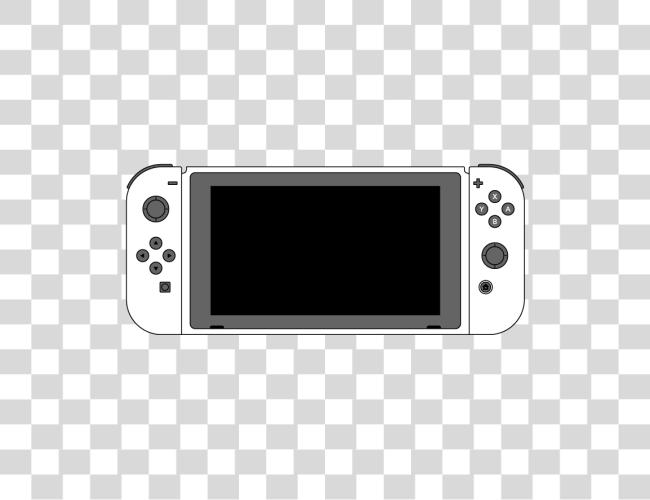 Download Nintendo Switch Console Hac Lineart Console Front Joycon All Nintendo Switch Clip Art