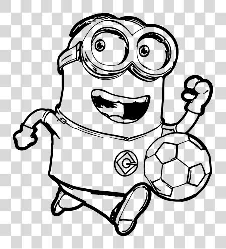 下载 Minion 球 Run Coloring Page Printable Minion Coloring Pages PNG file