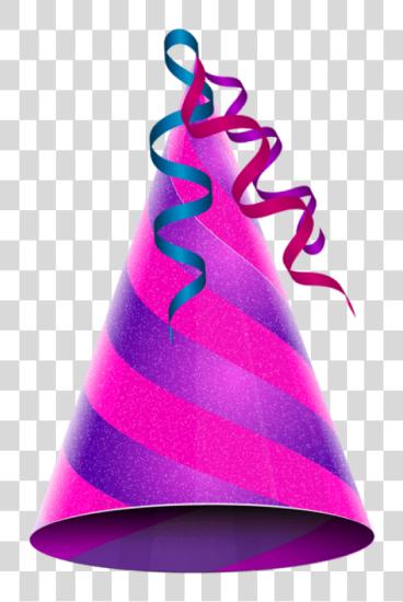 Download Birthday Party Hat Purple Pink Birthday Hat PNG file