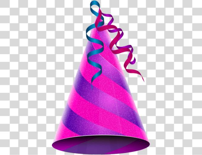 Download Birthday Party Hat Purple Pink Birthday Hat Clip Art