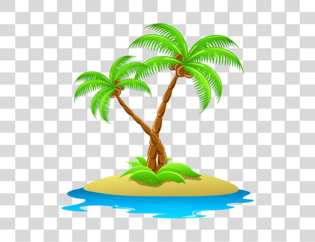 Download Island con Palm Trees Island Clip arte