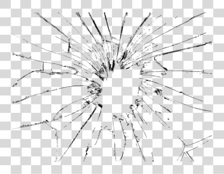 下载 Bullet Hole Glass Glass Cracked PNG file