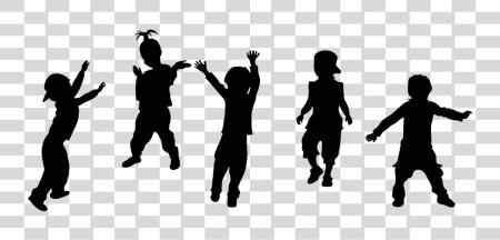 Download Black Kids Children Silhouette PNG file